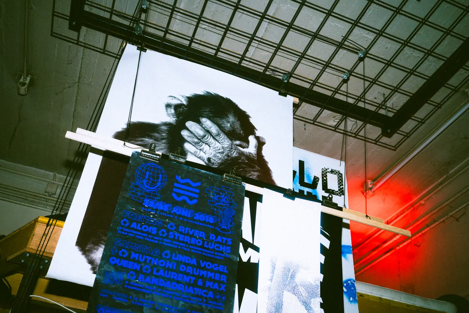 Brand photography Zürich — print workshop under red light